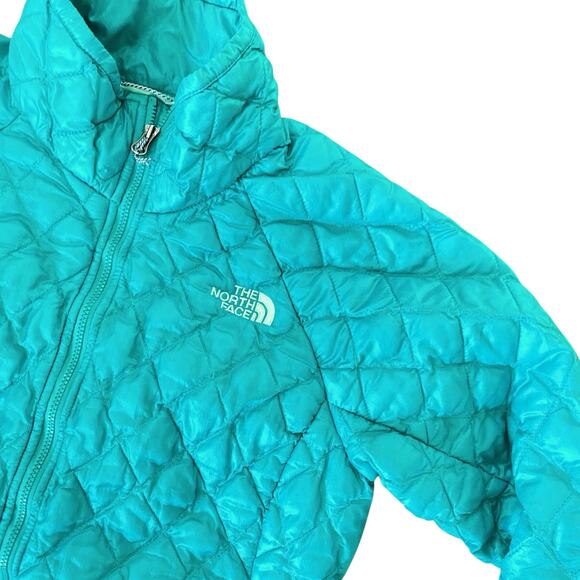 The North Face Women’s Thermaball Lightweight Packable Puffer Jacket Sz S Teal - Picture 4 of 14